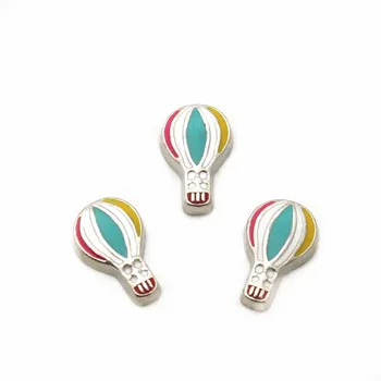 

Newest 12pcs/lot charms hot air balloon Floating Charms for Floating Memory charms Lockets DIY Jewelry