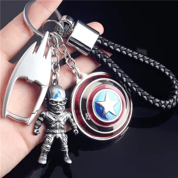 

The Avengers Super Hero Iron Man Keychain Keyring For Women Bag Car Key Chain Trinket Jewelry Gift Llavero