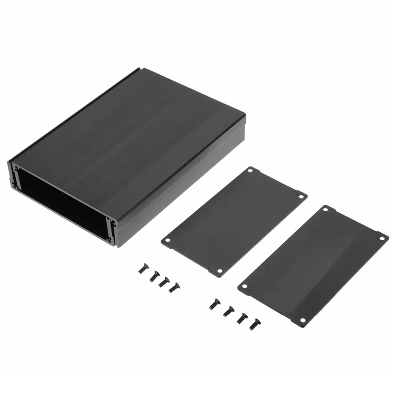 Black Aluminum Box Enclosure Case Circuit Board Project Electronic 150x105x55Mm for Data Board Power Supply Units