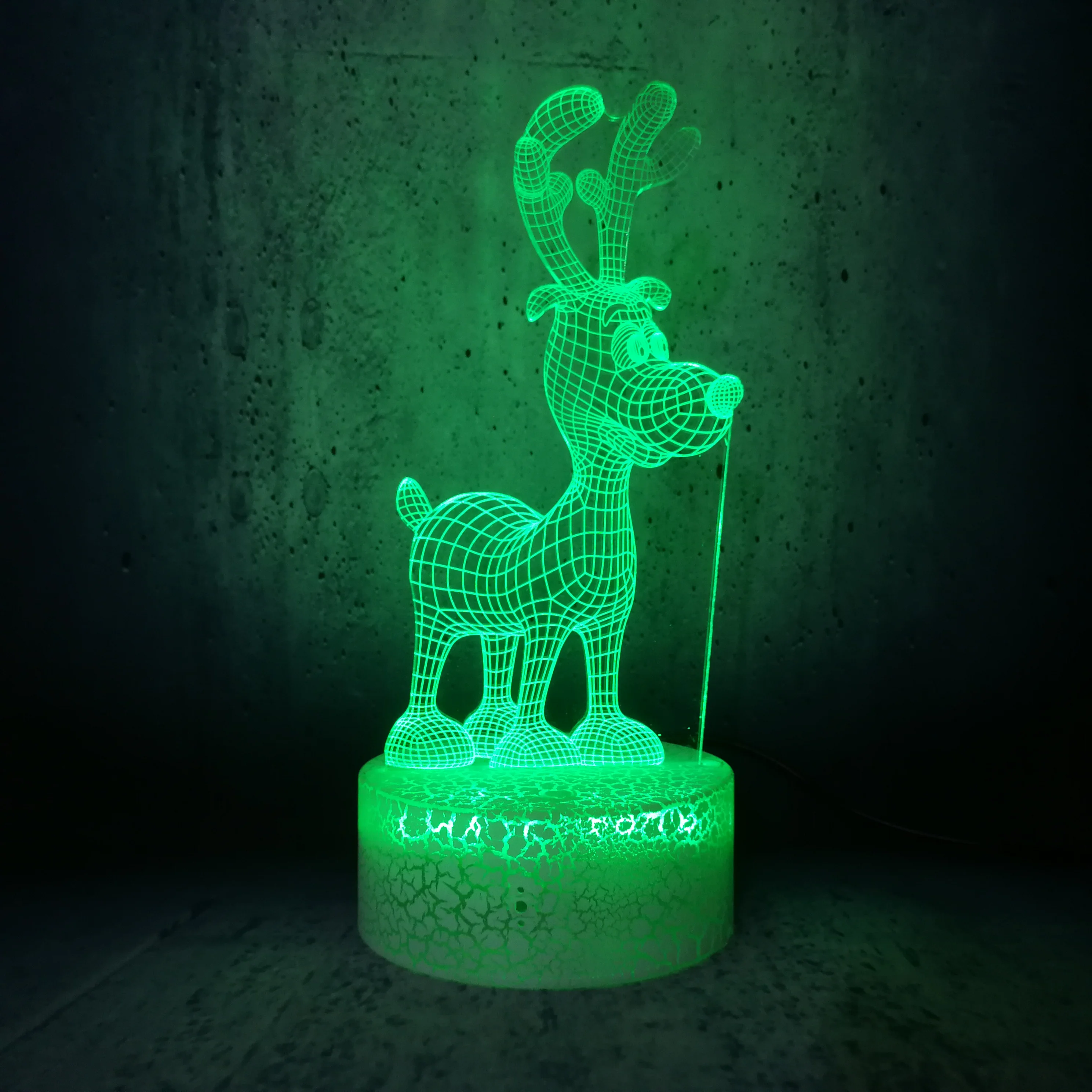 Balloon reindeer 3D LED night light illusion lamps Acrylic bulb party lighting kids room decor baby moon children toy | Лампы и
