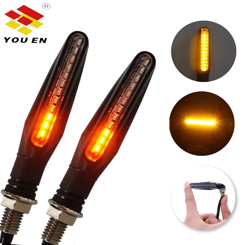 

YOUEN Universal Motorcycle LED Flexible Turn Signal Indicator Amber Light for YAMAHA TMAX 530 2012-2016 500 2008-2011