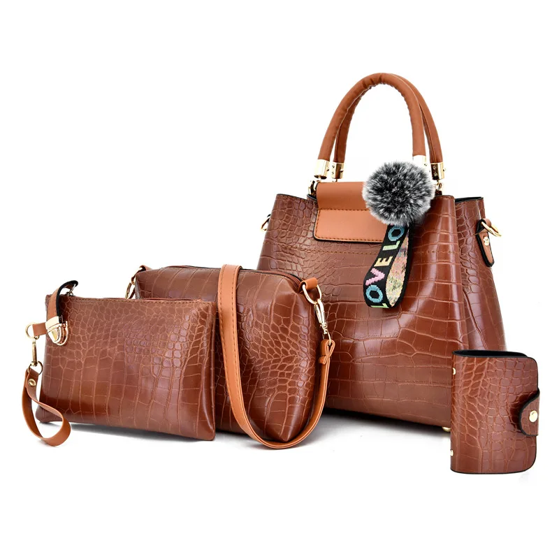 

Bag Women's 2020 New Style Korean-style-Style Different Size Bags Assortments Crocodile Pattern PU Handbag
