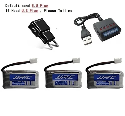 Аккумулятор JJRC H36 3,7 V 260mAh для E010 E011 E012 E013 F36 3,7 v Lipo батарея 6в1 UBS зарядное устройство RC Запчасти для квадрокоптера - Цвет: Бургундия