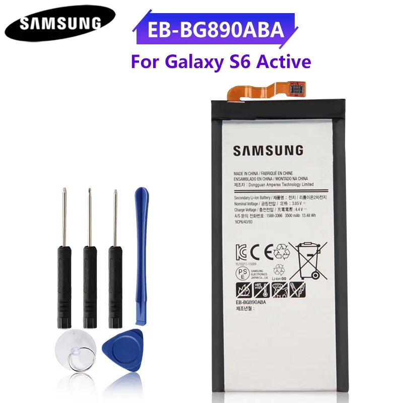 100% Оригинальный EB BG890ABA батареи для Samsung Galaxy S6 Active G890A G870A 3500mAh подлинный