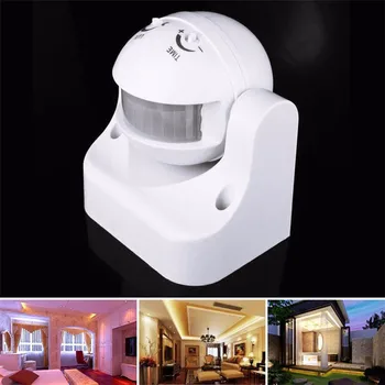 

CLAITE 220V ,180 Degree Outdoor Adjustable PIR Infrared Human Body Motion Sensor Intelligent Light Switch High Quality
