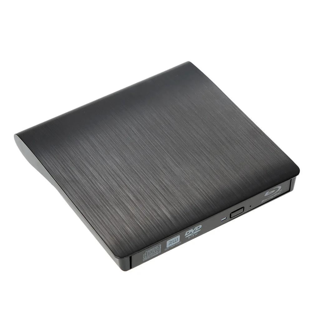 Ультра тонкий внешний диск DVD-RW USB 3,0 Писатель горелки BD-ROM 3D Blu-Ray плеер для Linux Windows Mac OS черный