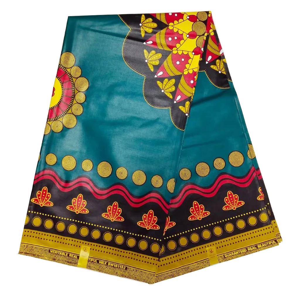 

2019 Ankara African Real Wax Prints Fabric New Java Wax High Quality 100% Cotton Wax Brocade Prints 6 yards For Sewing Materials