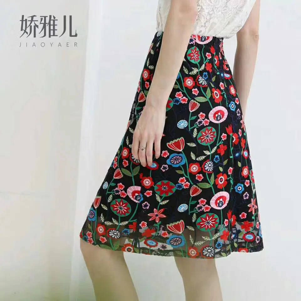 Новейший стиль высокое качество разные цвета вышивка сетка Женская-31510