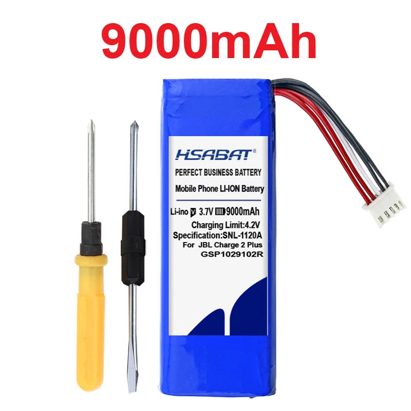 

HSABAT 9000mAh GSP1029102R Battery for JBL Charge 2 Plus,Charge 2+,charge 3 2015 Version P763098