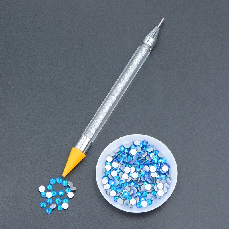 JUNAO Pink Color Wax Pencil Rhinestone Pen Dap Pen Picking up Nail Crystals Pen Nail Art Tools Machine for Nailing Pearls