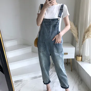 

Korean New strap jeans woman Loose Harem pants for women plus size loose fashion casual jeans ladies denim jean femme