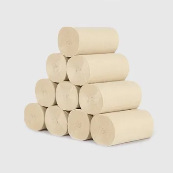 

4 Ply 12 Rolls Natural Toilet Paper Log Wooden Pulp Bathroom Tissue Papers Household Kitchen Table Soft Disposable Napkins #LR2