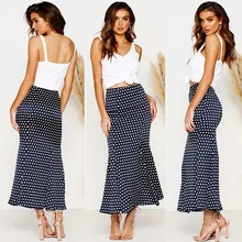 Миди Повседневный сексуальный эластичный пояс для свиданий по магазинам универсальные эластичные в горошек милые женские юбки карандаш облегающие Вечерние