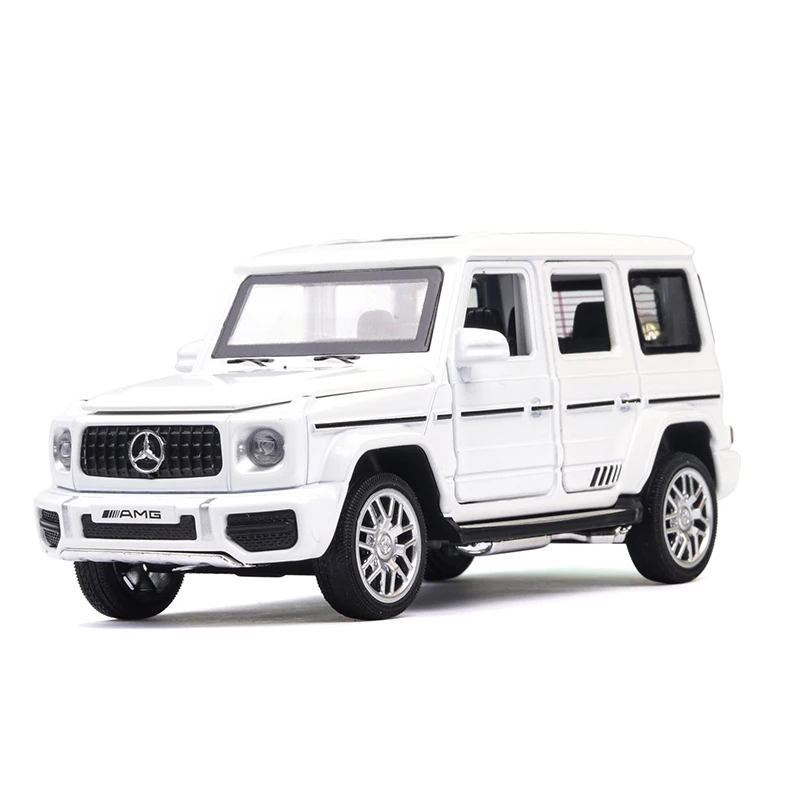 1:32 Mercedes-Benz G63 модель автомобиля из сплава с вытягивающимся задним сиденьем и музыкальной моделью игрушки для детей Подарки для детей - Цвет: No Original Box