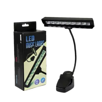 

Music Spectrum Lighting Clip Light 9led Battery Music Stand Lamp Folding Piano Lamp Bedroom Bedside Lamp