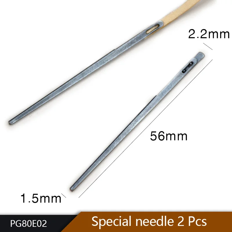 Needle 2 Pcs Набор для рукоделия, кожаное Ремесло 2,5/3 мм, зубец из прочной стали, профессиональный набор кожаных плоских стамесок, инструмент для плетения, дырокол, строчка - Цвет: Needle 2 Pcs