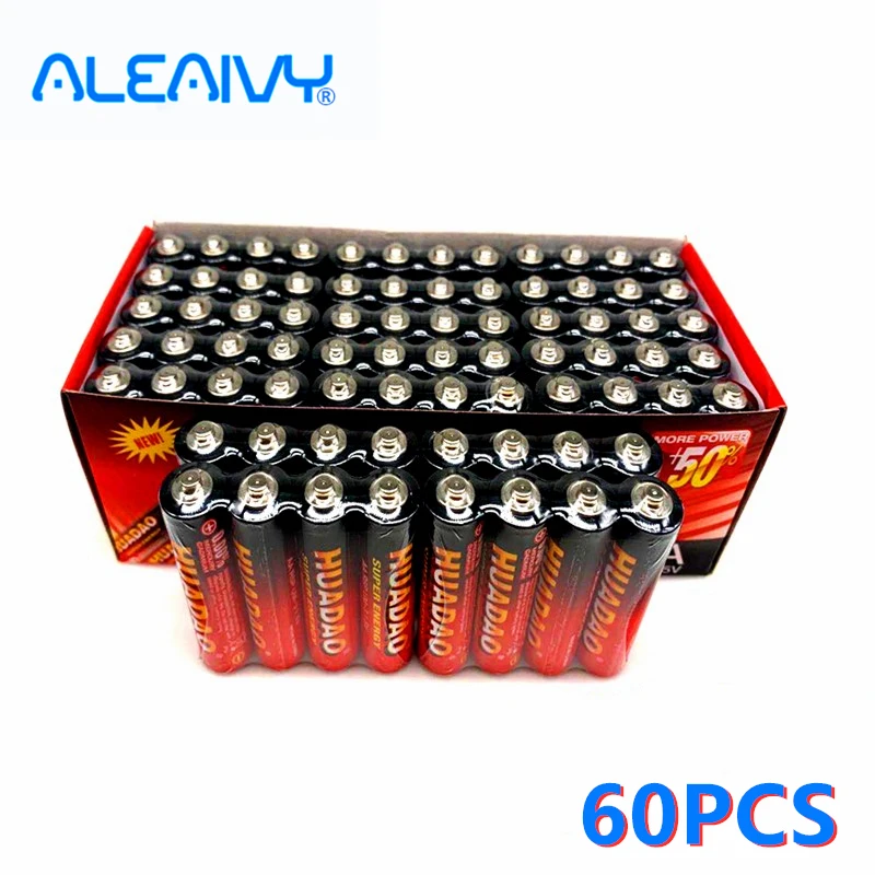 Aleaivy 60Pcs Farmacia 1.5 V Aa Batteria Pile Di Carbonio Um4 Forte Esplosione-1.5 Volt Aa Batteria Non Mercurio