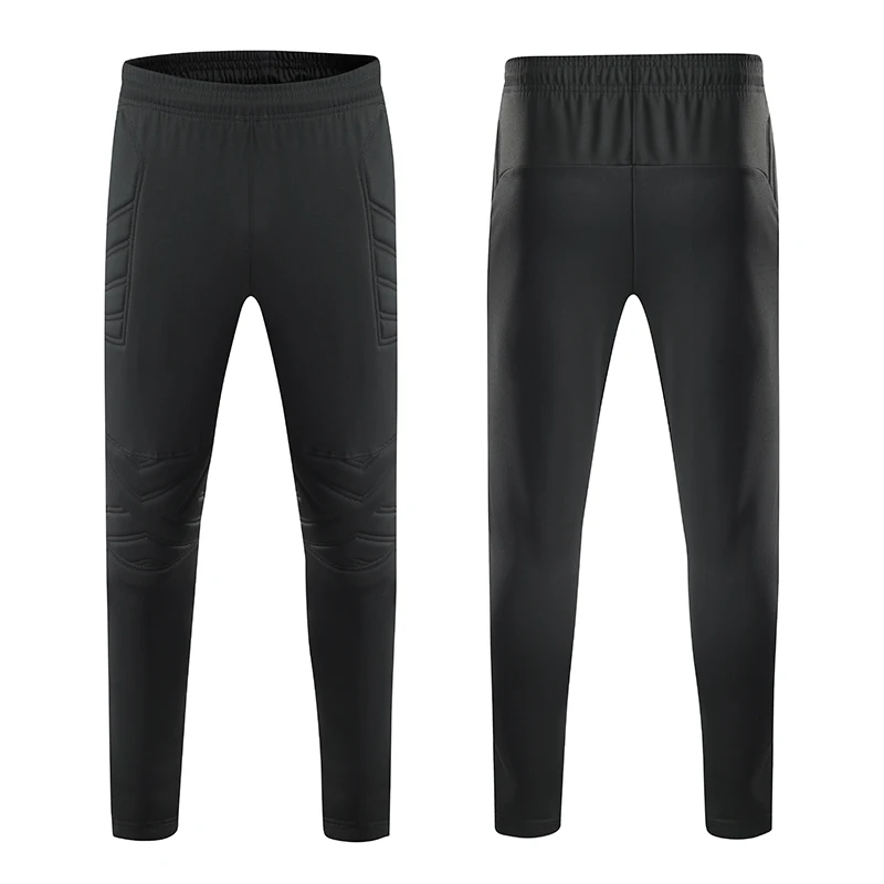 Men's Long Sleeve Goalkeeper Soccer Jersey Set with Protective Padding