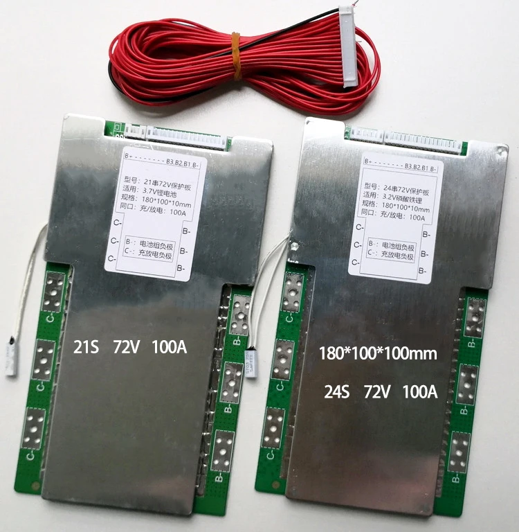 Защитная плата для литиевых батарей 24S 21S 20S 60 в 72 Lifepo4 BMS 300A 120A 100A высокотоковый