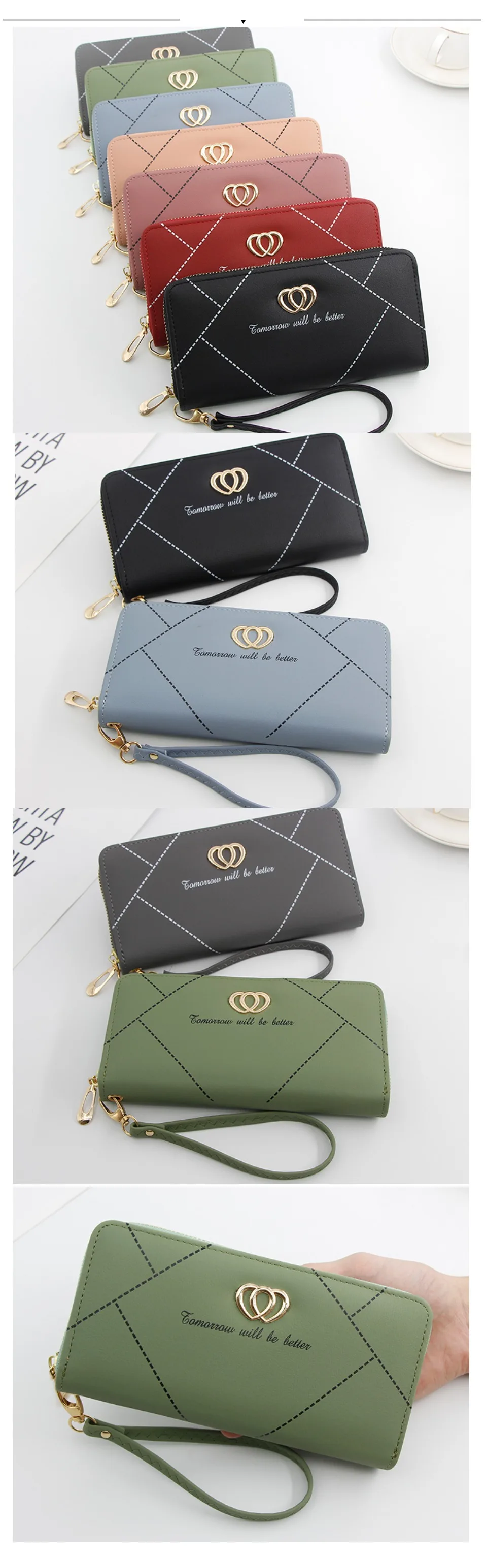 Женский Длинный кожаный бумажник porte monaie femme domppet кошельки carteira slim carteras para mujer billetera porte feuille2019