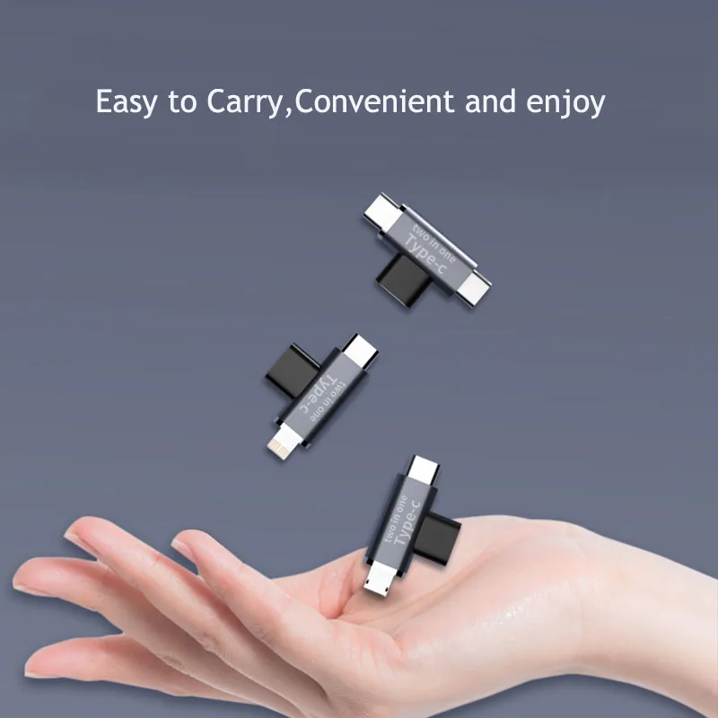 Dual USB-C Adapter & Charger Converter - 2-in-1 USB Type-C Splitter