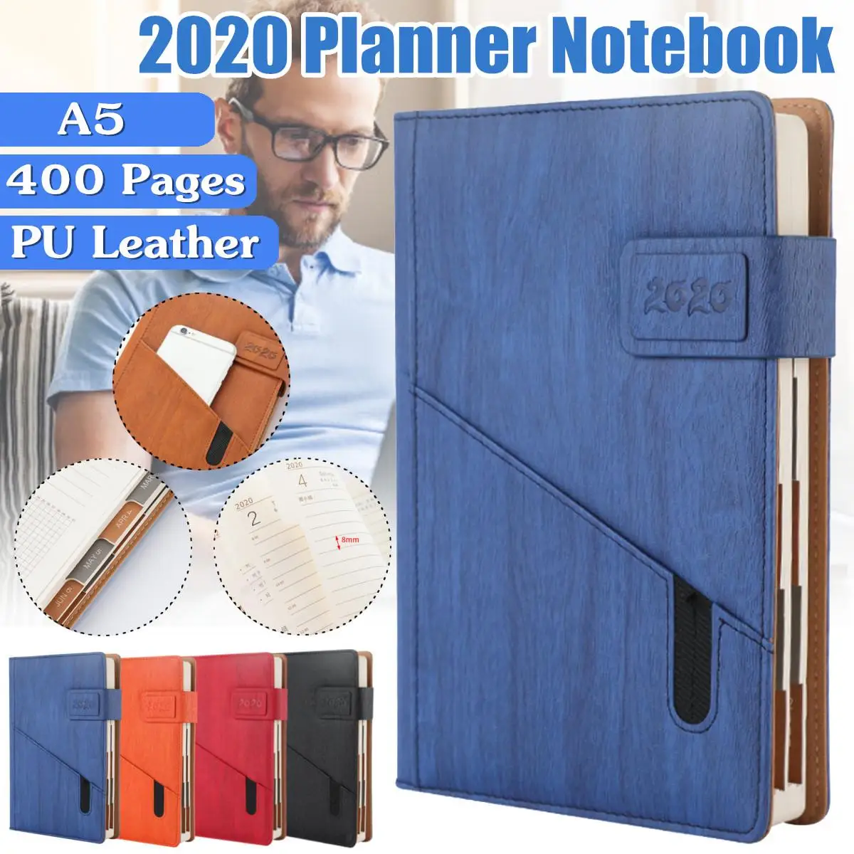 

A5 Planner Notebook 2020 Notepad School Stationery Diary Organizer Refill Journal Agenda executive Multifunction Office Notebook