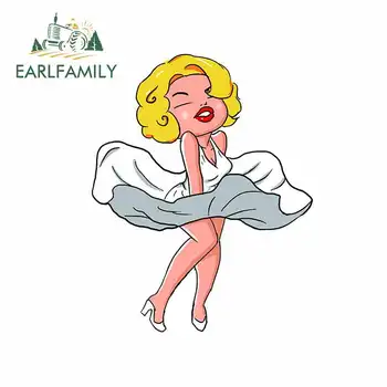 

EARLFAMILY 13cm x 10.4cm for Marilyn Monroe Motorcycle Car Stickers DIY Custom Printing Body for Car Waterproof VAN Bumper Decal