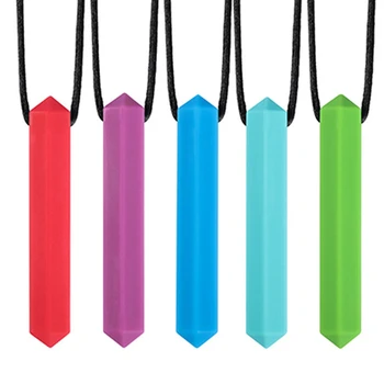 

Silicone Chewing Molar Sticks DIY Teething Necklace Accessories Food Grade Silicone Baby Teether Toy Chew Pendant Baby Gift