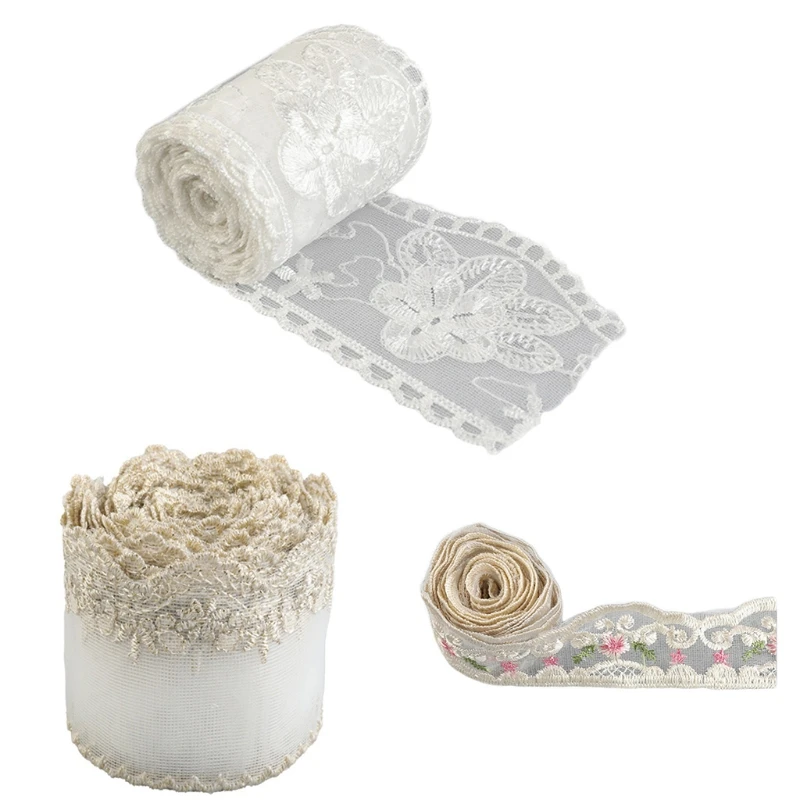 Tanio Biały koronki wykonane ręcznie biżuteria materiał patchworkowy