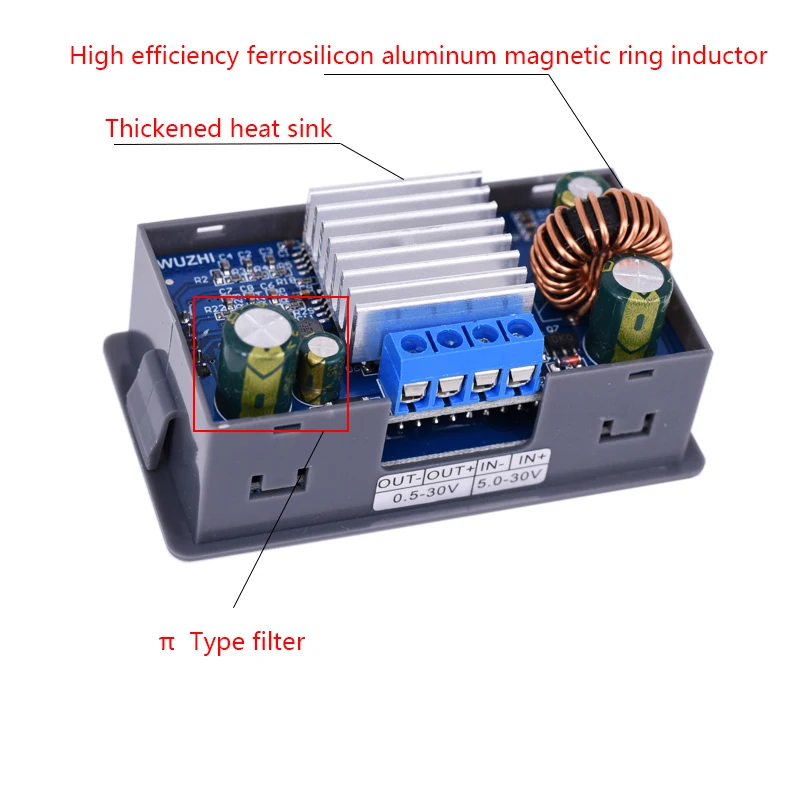 DCDC Регулируемый стабилизированный модуль питания постоянного тока 5V12V24v Солнечная зарядка постоянное увеличение тока понижающий