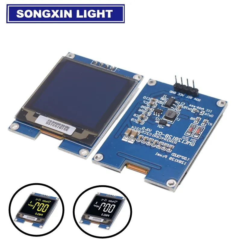 Все новые 1 5 дюймов 128x128 OLED белый/желтый экран модуль высокое качество продукта