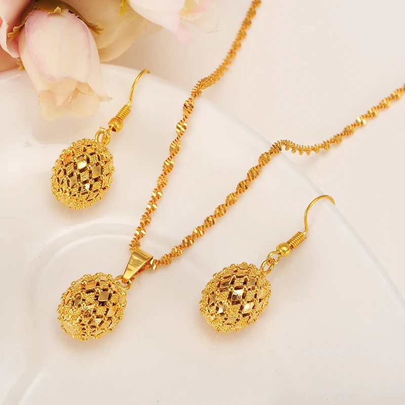 Gold Chain Necklace Jewelry set 