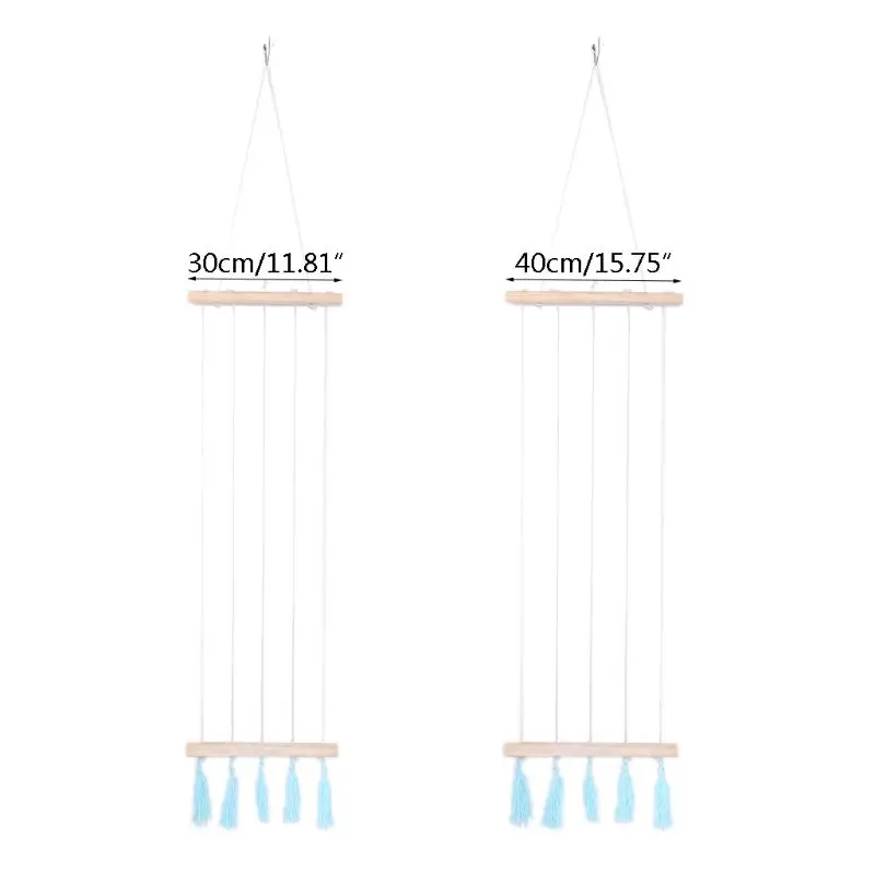 

Nordic DIY Wooden Wall Hanging Picture Frame Collage Macrame Wall Decor Postcard Photo Display Home Decoration