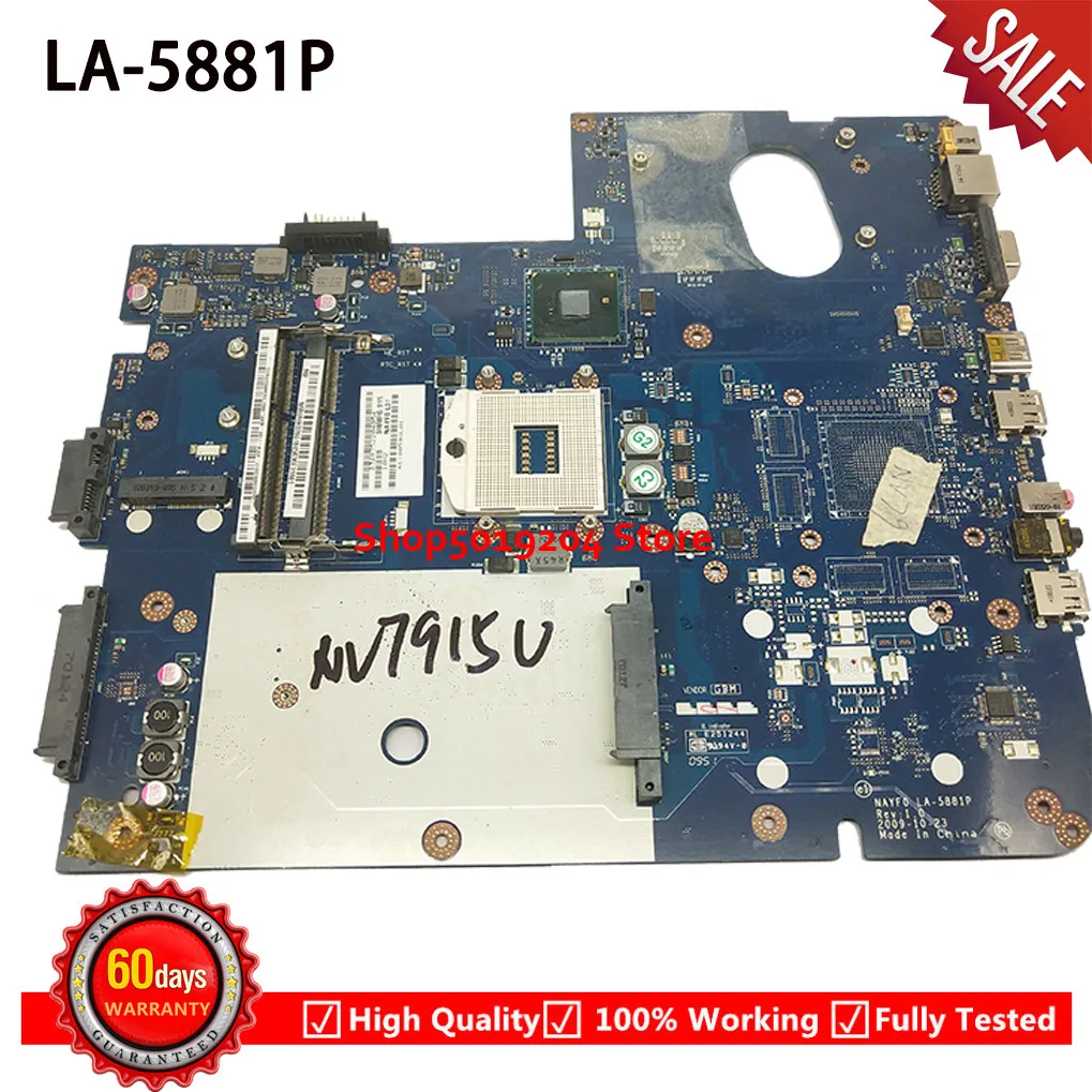 Материнская плата NAYF0 LA-5881P MBWHH02001 MB.WHH02.001 для шлюза ACER NV79 NV7915U материнская ноутбука
