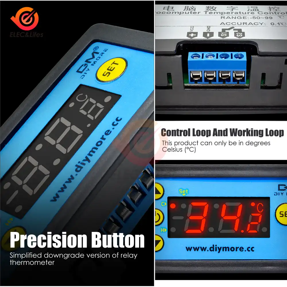 regulador de termostato digital para refrigerador de interior controlador de temperatura de microordenador congelador sensor ntc 12v 24v 220v