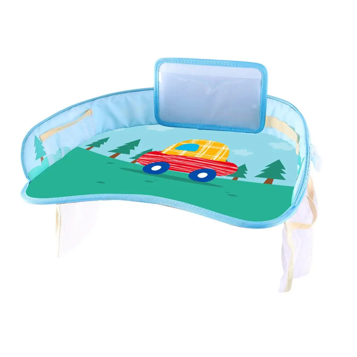 Портативный детский подлокотник для сидения автомобиля водонепроницаемый поднос для закусок стол стеллаж для хранения игрушки младенческий держатель для коляски детская коляска безопасное питание стол - Цвет: Золотой