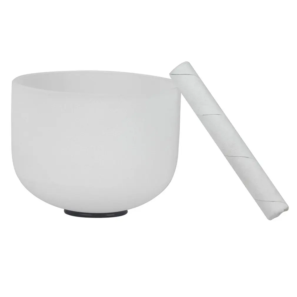 

Crystal Singing Bowl B Note Heart Chakra 8 Inch with Suede Mallet Highest Quality Sound and Material Music Bowl