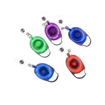 

1Pcs Mini Casual Badge Reel Retractable Key Ring ID Card Holder Clips Random Color High Quality