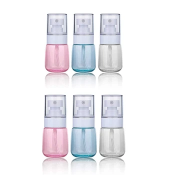 

Ran Color Fine Mist Spray Bottle Refillable Travel Clear Container, Makeup Water Bottles Sprayer with Air Press Pump for Toil