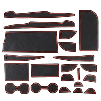

Car Plastic Red Non-Slip Door Mat Coaster for 18-19 Toyota Camry