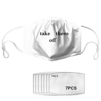 

INSTANTARTS Take Them off Design Mouth Mask Haze Anti Dust Windproof Mouth-muffle with Filter Paper Set Breathing Mask Adults