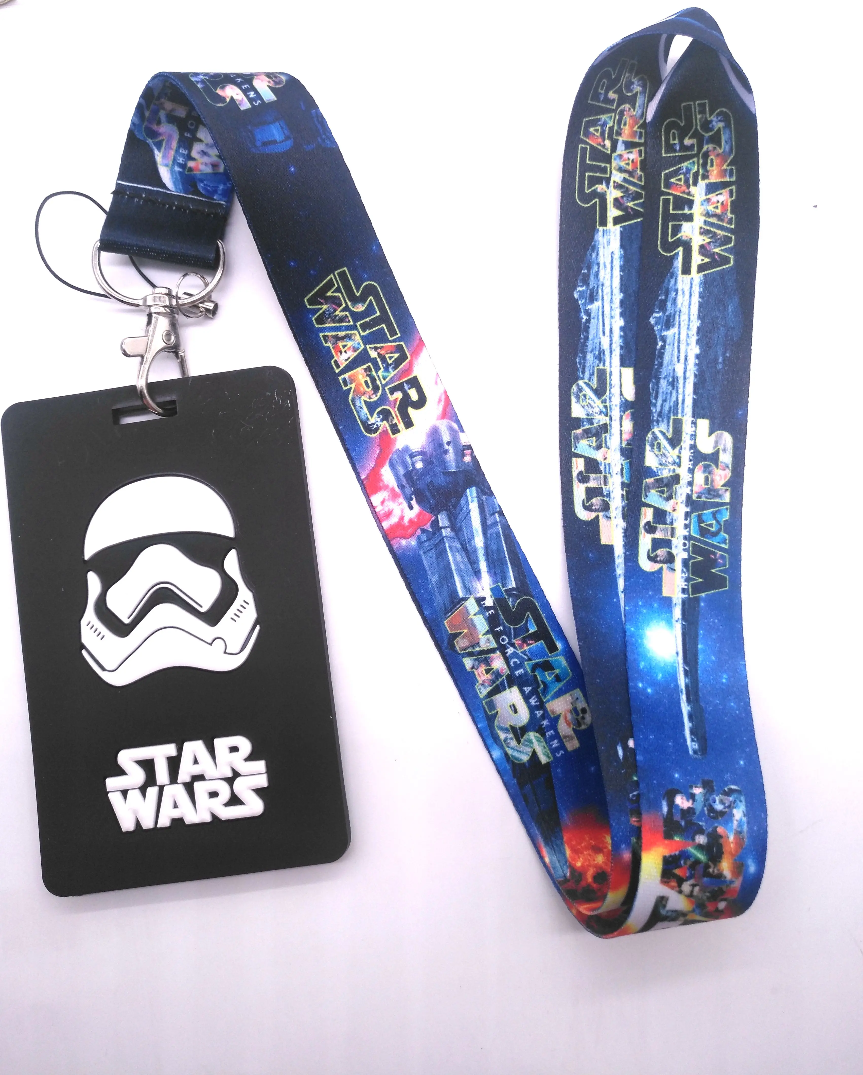  5 Pcs Cartoon star wars Card Captor Sakura Lanyard Key Chains Card Holders Bank Card Neck Strap Car