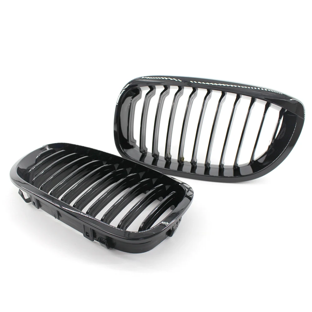 

Kidney Grille 2PCS Fits For BMW 03-05 E46 3-Series 2Door Coupe Glossy Black Auto Front Radiator Grills