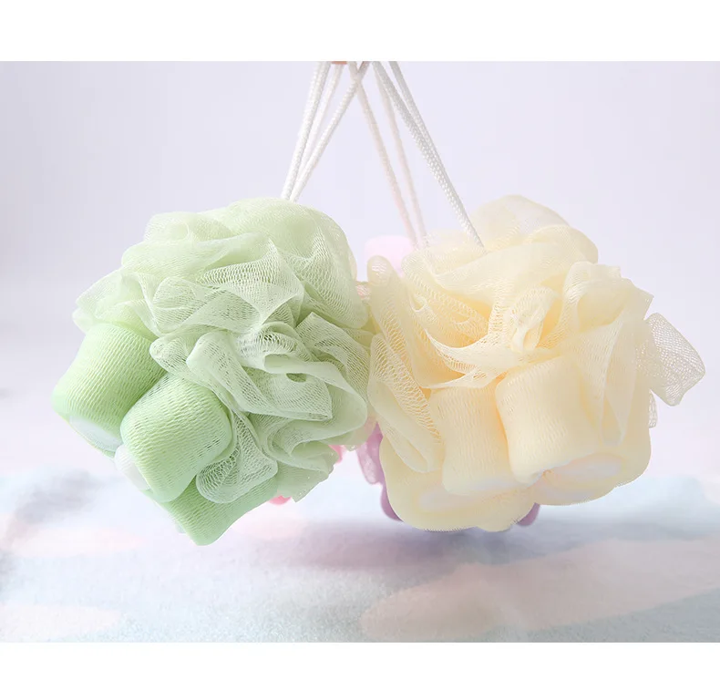 [Hot Sales] WENBO-Style Contrast Color Plum Bath Ball/Multi-Foam Bath Mesh Sponge with Rope Can Hang Naked Goods