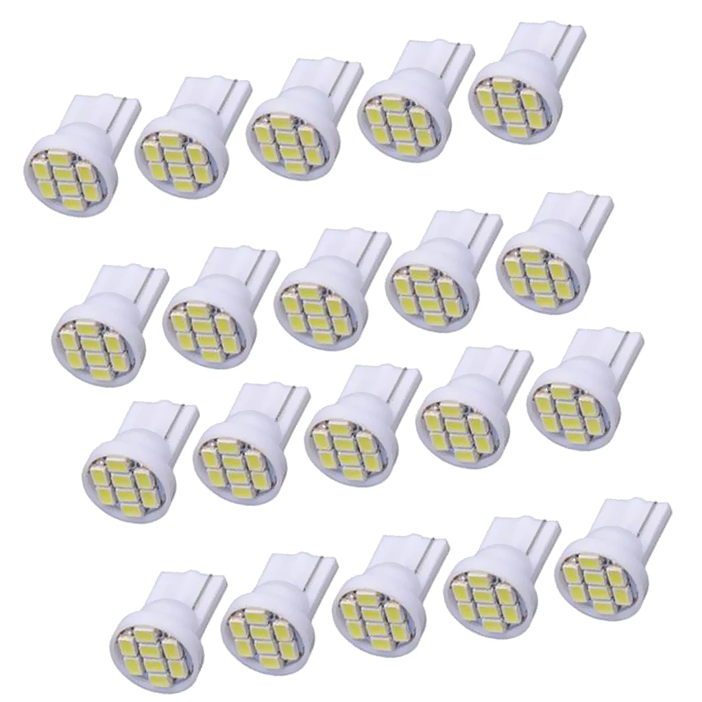 20 штук T10 1206 8SMD Белый светодиодный приборная панель Панель датчик светильник
