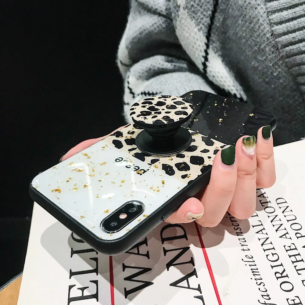 Zxtrby роскошный леопардовый чехол для iPhone X XS XR XSMax 6 6s 7 8Plus Блестящий эпоксидный