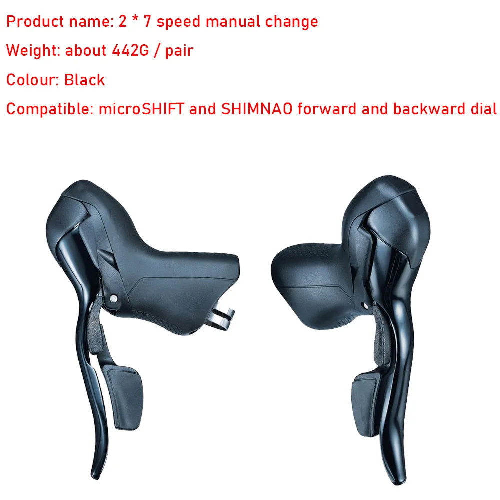 Для Microshift STI Road переключатели передач велосипеда двойной туда и обратно 7/8/9/10 Скорость рычаг тормозные механизмы переключения передач для велосипеда указано совместимый для Shimano