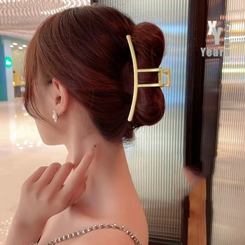 European and American Clip Headdress Hairpin Back Of The Head Clip Female 2021 New Summer Metal Shark Clip Hairpin For Woman
