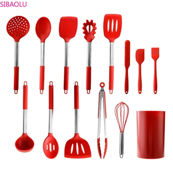 

14Pcs Heat Resistant Silicone Cookware Set Nonstick Cooking Tools Kitchen Baking Tool Kit Kitchen Utensils Accessories