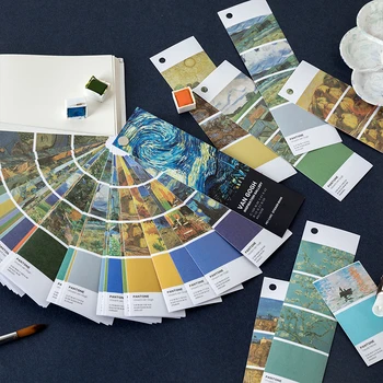 

Van Gogh/Picasso/Mucha/Monet Oil Paintting Collection Journal Decorative DIY Sticker Scrapbooking Label Diary Sticker Escolar